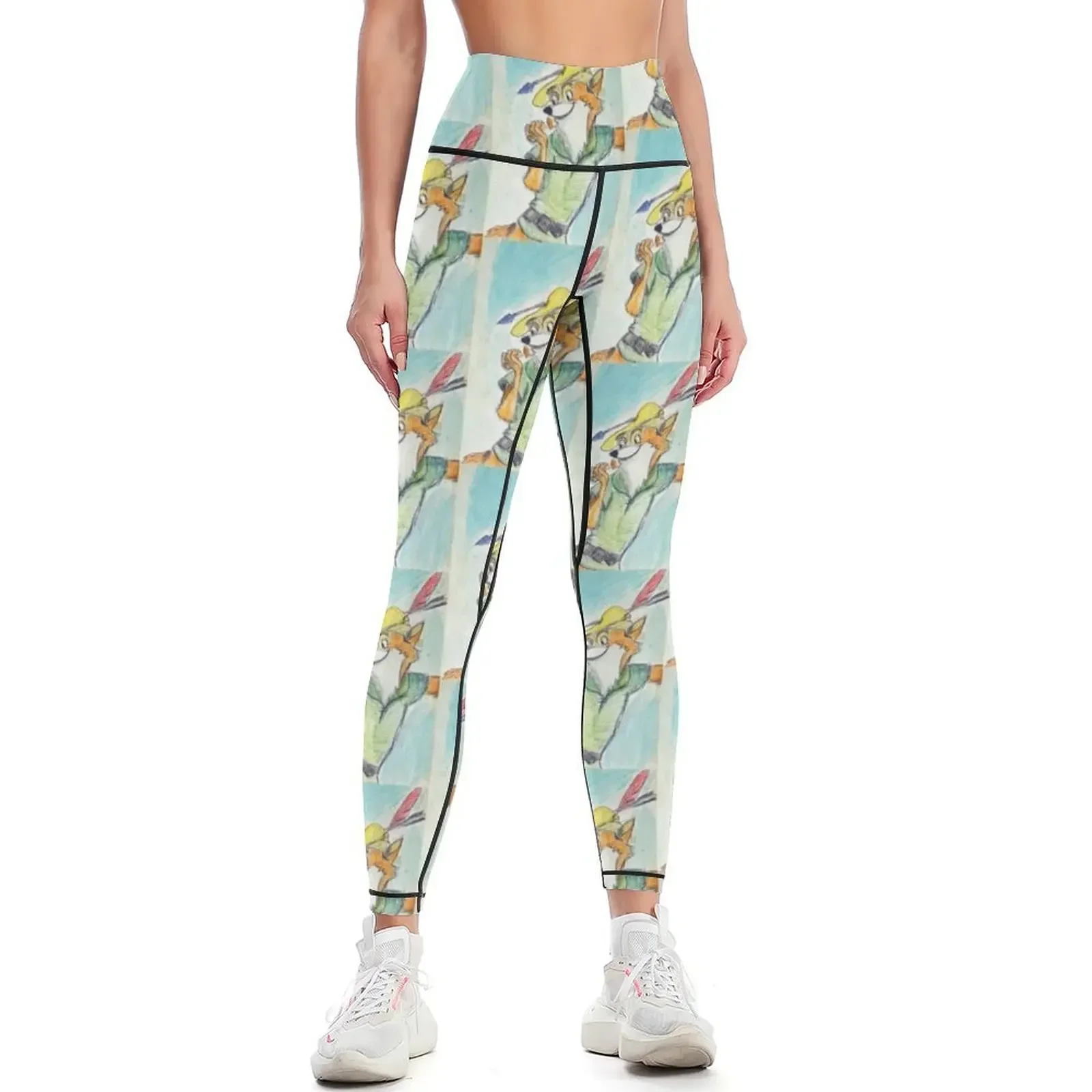 

Cartoon Robin Hood Leggings for fitness Sports female harem pants sportswear gym Womens Leggings