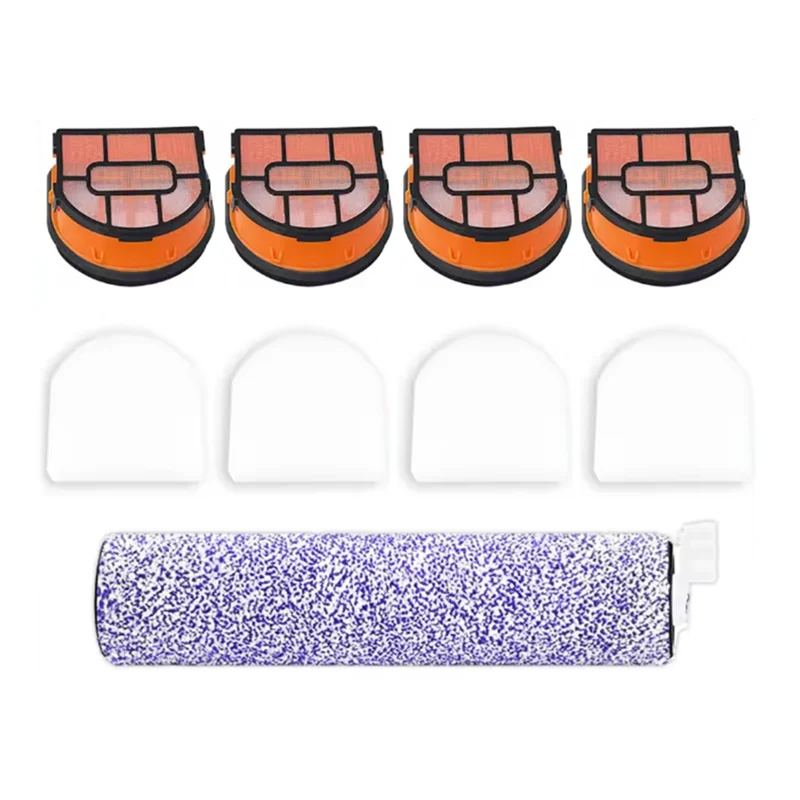 A02V-For Shark WDB1F2 Hydrovac AW201 AW302 WD201 WD100 WD200 WD101 WD200C 9PCS Brushroll Filter Replacement Parts Bundle