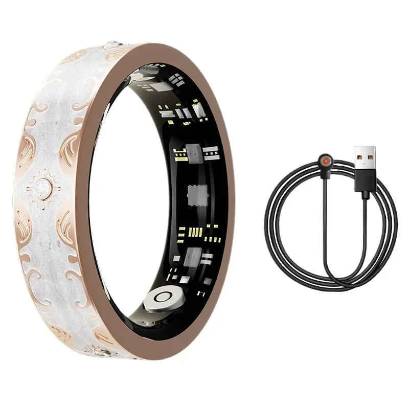 Smart Ring for Men Women Heart Rate Blood Oxygen Sleep Monitor Fitness Tracker Waterproof Health Activity Step Counter
