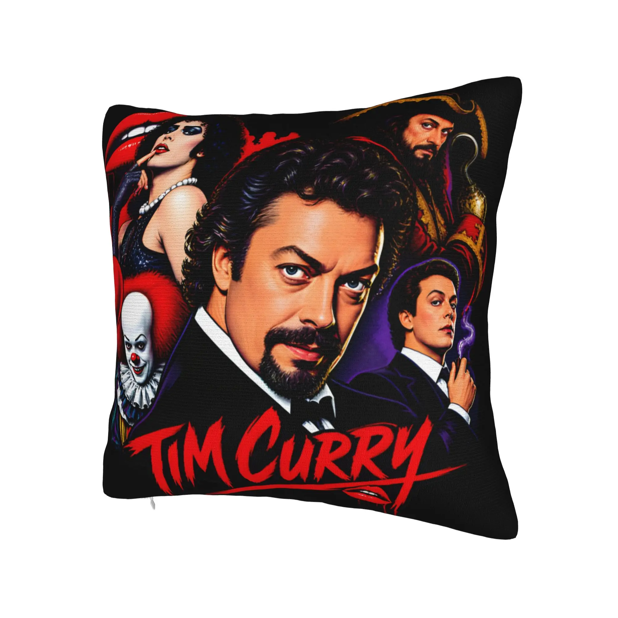 Decorative Pillow Cover RIP Tim Curry Merchandise Home  Throw Pillow Case Cover Zippered Multi-Size