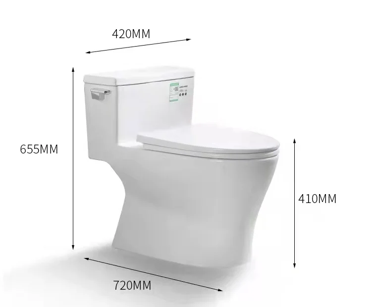 Siphon type ceramic jet conjoined domestic toilet made in China     toilet