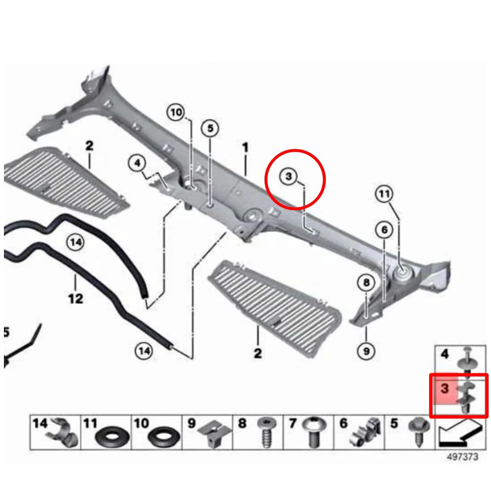 النايلون القلنسوة العلوي برشام دفع نوع التجنيب كليب لسيارات BMW E32 E38 F25 X3 51718195811 الزجاج الأمامي القلنسوة أو لوحة Scuttle #2