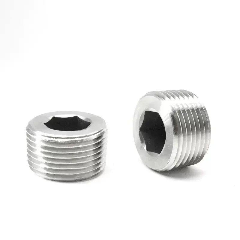 

10-100Pcs DIN906 304 Stainless Steel Hexagonal Outer Wire Plug Wire Plug Screw Plug Head M5-M33