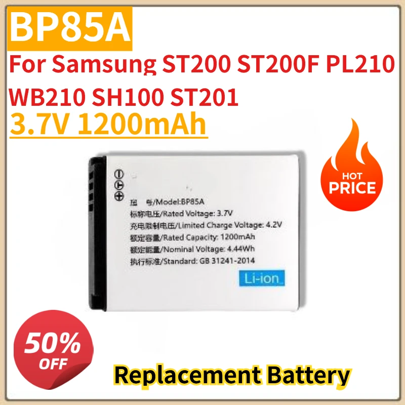 بطارية كاميرا BP85A جديدة عالية الجودة 3.7 فولت 1200 مللي أمبير في الساعة لأجهزة سامسونج ST200 ST200F PL210 WB210 SH100 ST201