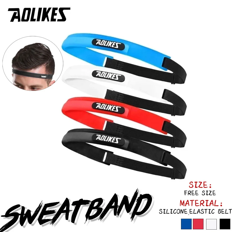 Anti-slip Sweat Sweatband Headband Men Women Exercise Fitness Yoga Sports Hairband Elastic Absorbent Running Headband