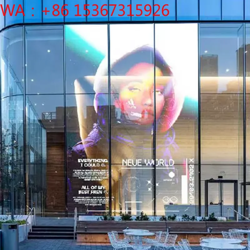 P4-10mm Transparent Window Glass Indoor LED Video Wall Panel 3-Year Warranty No CMS