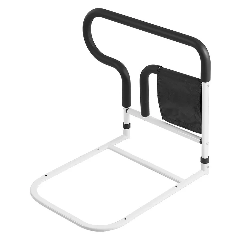 

Medical adjustable height bed guardrail safety armrest
