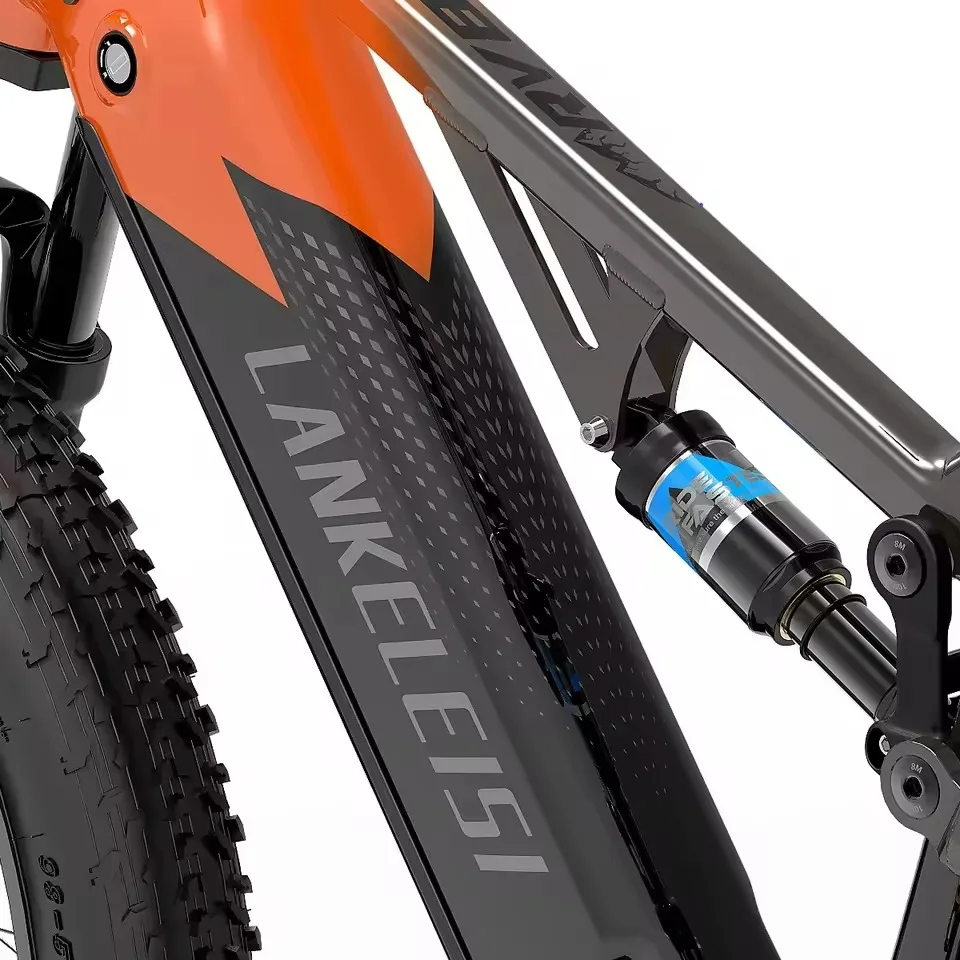Lankeleisi RV800 750W Fatbike für Erwachsene, 48V 20Ah Akku, 26"-Reifen, Bafang-Motor, hydraulische Scheibenbremsen, 7-Gang-Schaltung, Vollfederung, Offroad-Pendler-E-Bike