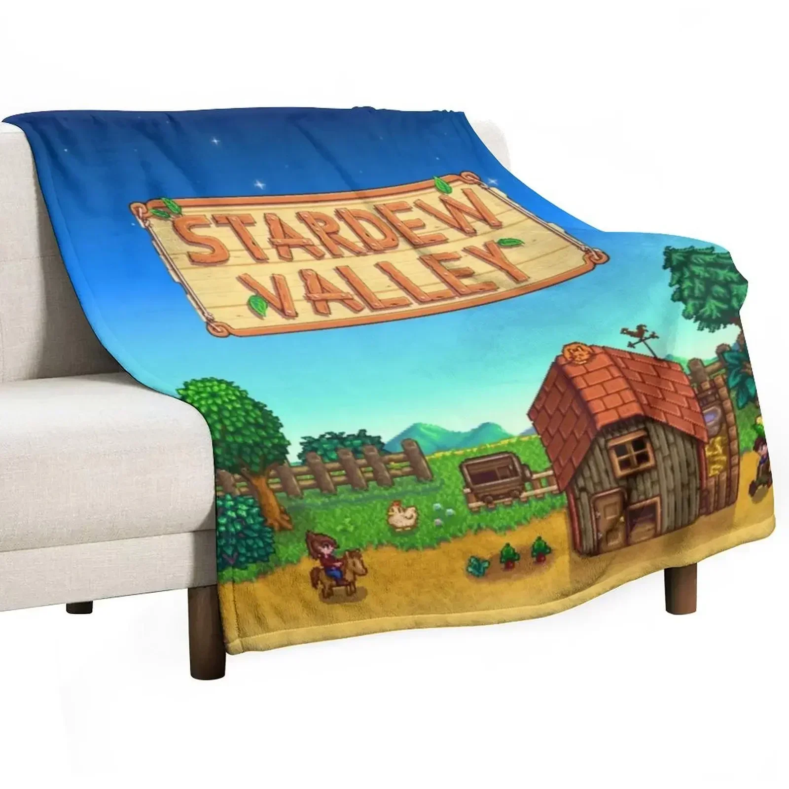 

Stardew Valley Throw Blanket Outdoor Soft Blanket for Picnic Beach Camping