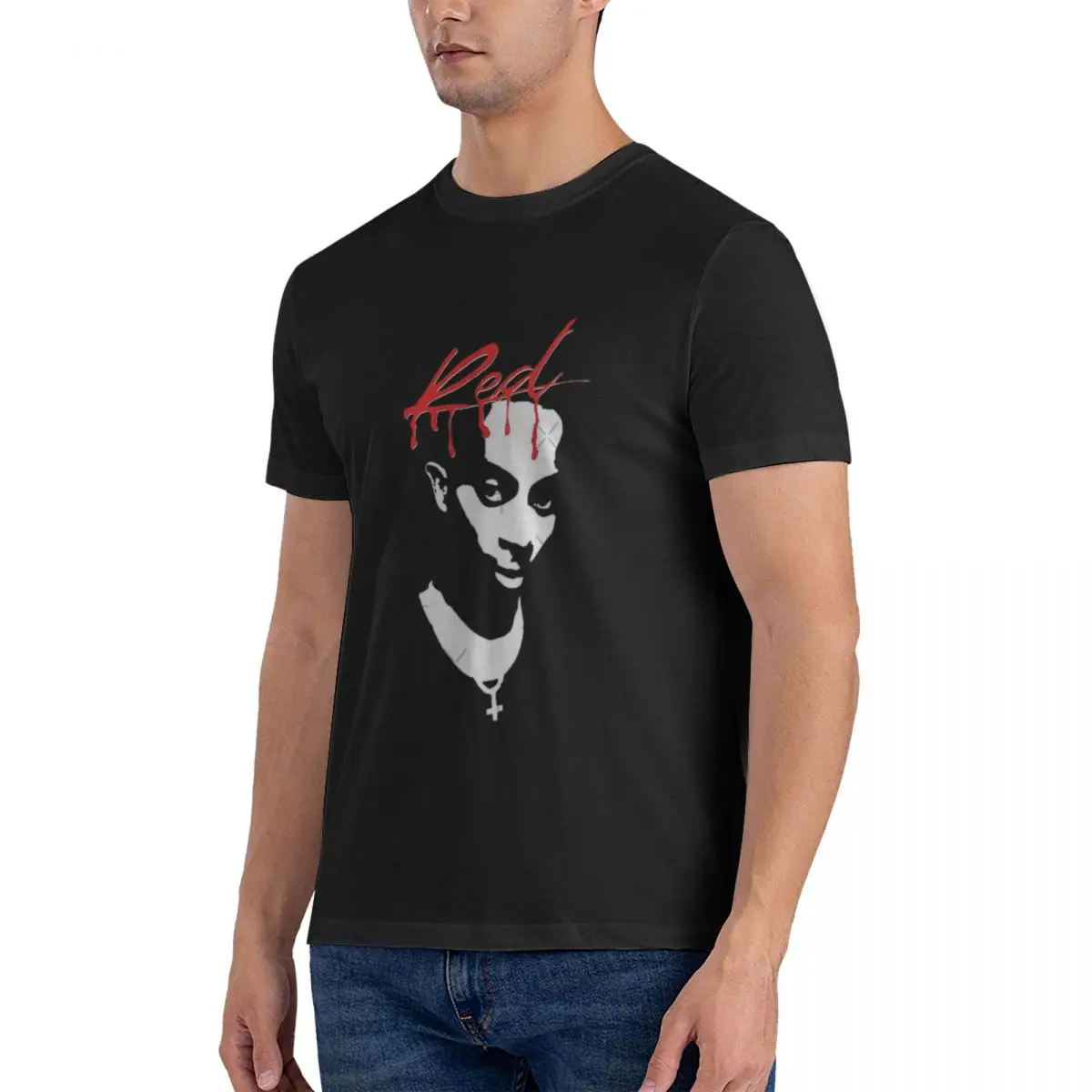 Men T Shirt playboi carti Amazing Tee Short Sleeve Crew Neck T-Shirt 100% Cotton Gift mens clothing official-website tops fugees