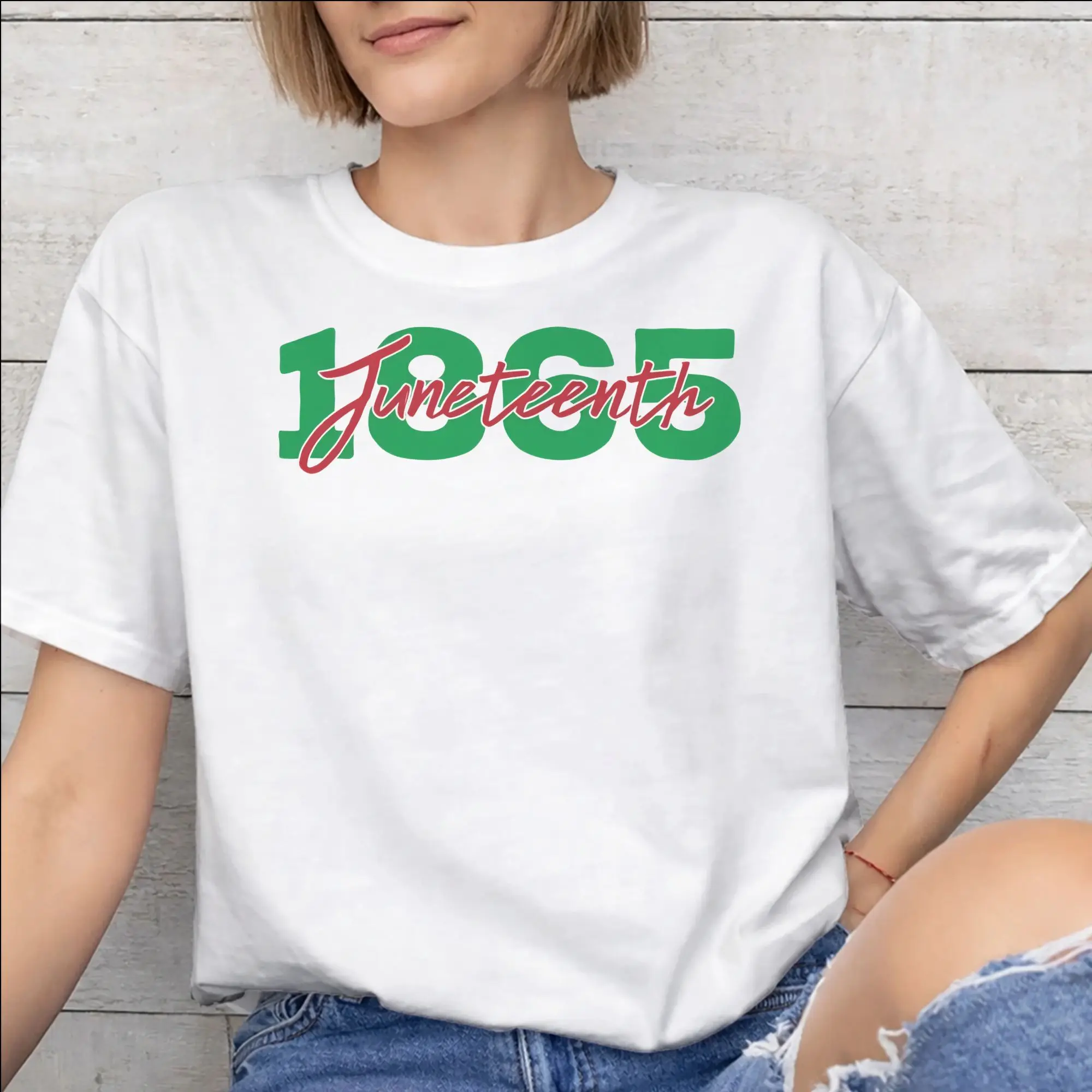 Mens Womens Juneteenth Day 1865 June 19th African American Pride Shirt Pure Cotton Graphic Printed T-Shirt  Top Clothing