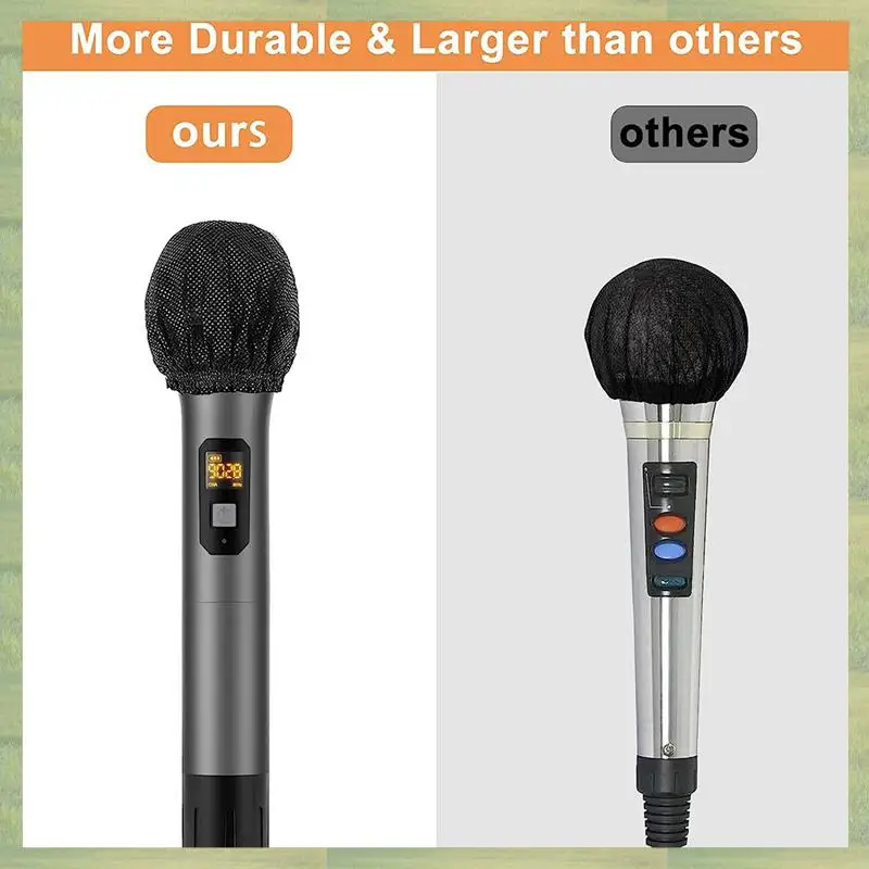 

N15R-500Pcs Disposable Microphone Cover,Handheld Microphone Windscreen For Recording Room, KTV, Karaoke, Stage Performance