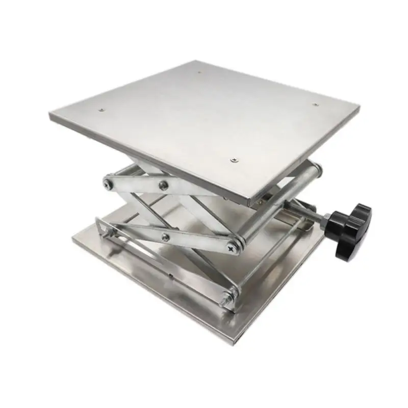 Heavy Duty Laboratory Scissor Jack Lift Table,Stainless Steel, Plate 100x100mm,Lab Lift Platform Lab Jack Scissor Stand Platform