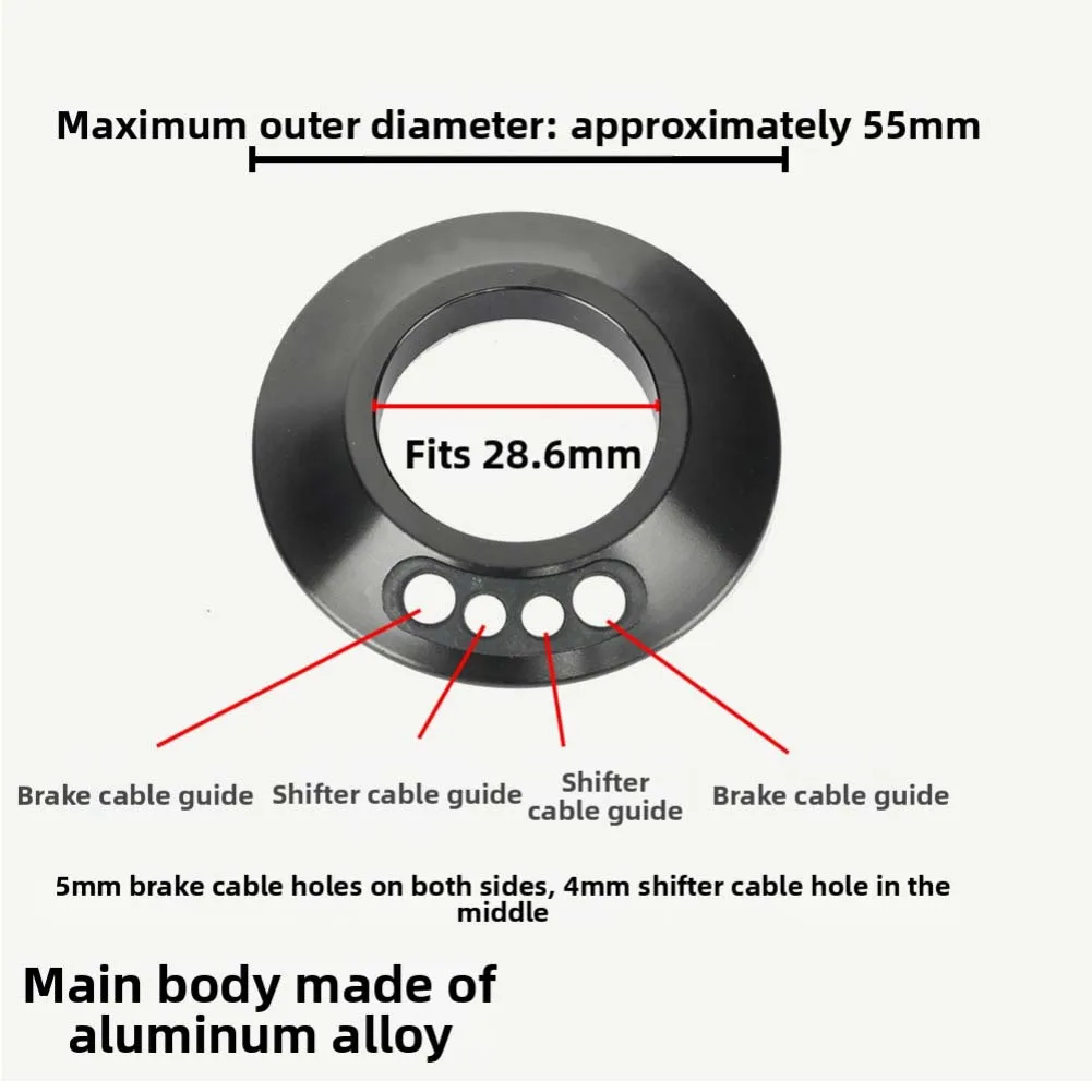 

CNC Machined Headset Bicycle Headset Cable Routing Guide Integrated Handlebar Compatibility For Road Bikes 41.8mm