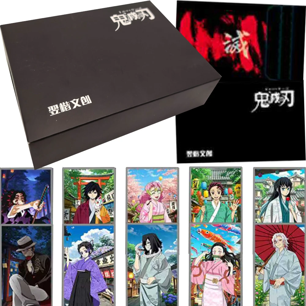 

Japanese Anime Demon Slayer Collection Cards Characters Exquisite and Creative Design Peripheral Colored Paper Cards Fans Gifts