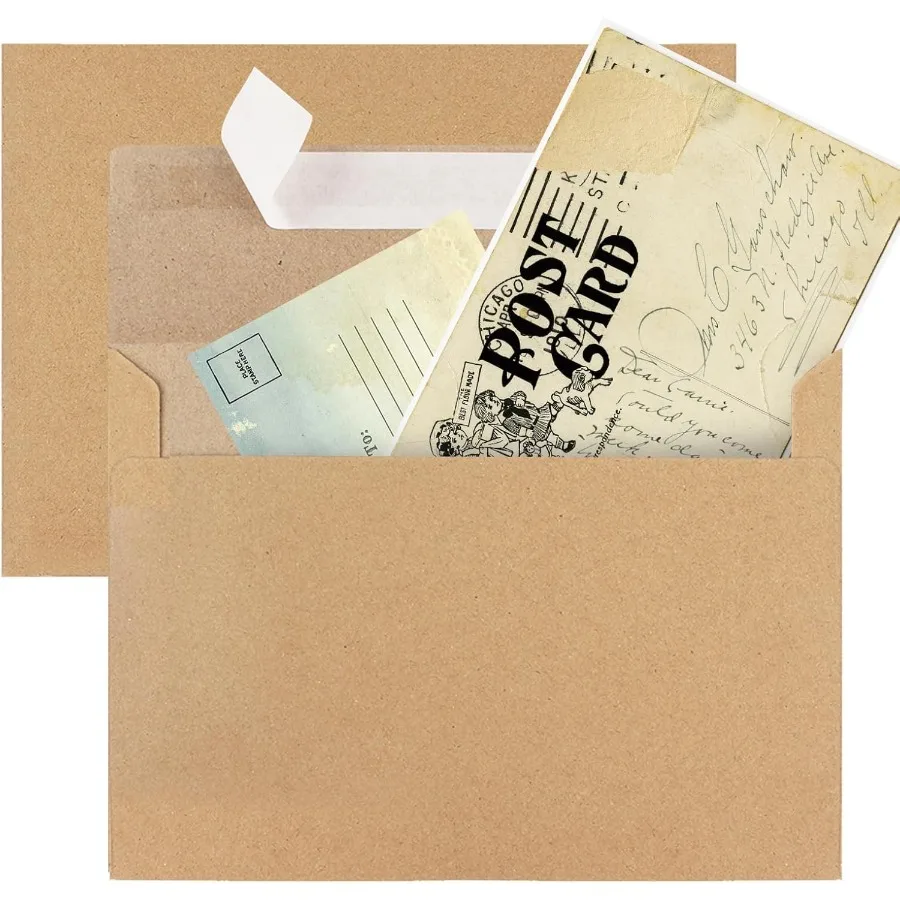 Confezione da 50 buste Kraft Buste per inviti A4 Buste 4x6 per buste per inviti Buste per matrimoni Baby Shower Buste Kraft marroni