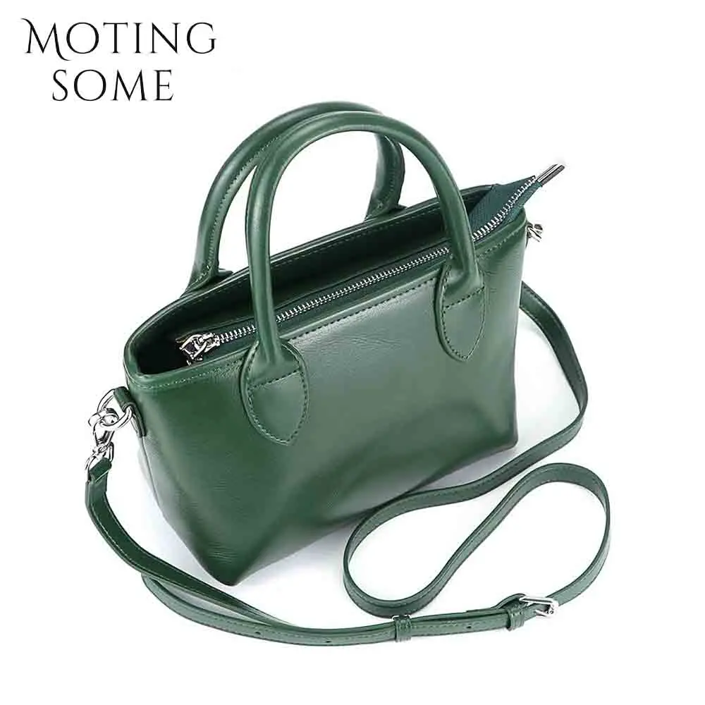 Motingsome Mini Shoulder Bag Woman Leather Purses Luxury Genuine Leather Designer Bags Cute Handbag and Pruses Black Tote 2024