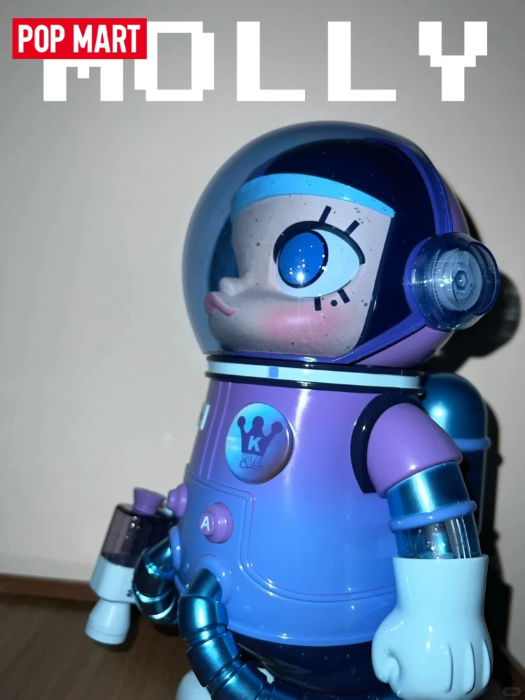 

Оригинальная фигурка POPMART MEGA Space Molly 400% Planet Series Neptune Blue Purple Gradient, модная игрушка, большие украшения