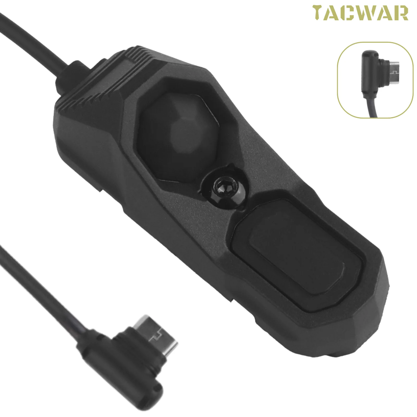 Tactical AXON Wire Switch USB-C, Remote Pressure Switch Compatible with USB-C Flashlight Tail Cap