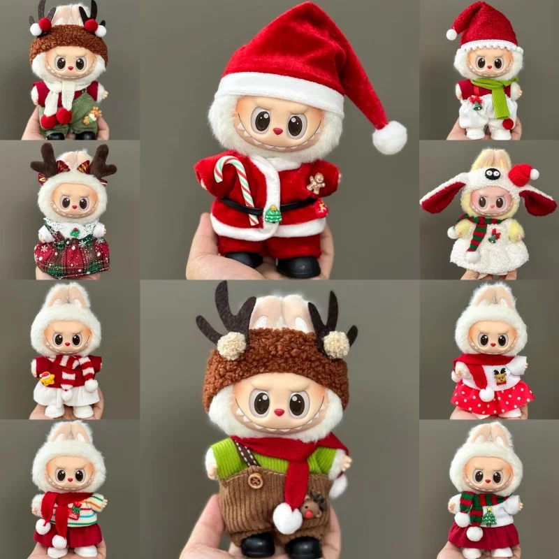 

Only Clothes For Labubu 17cm Latest Christmas Outfit Accessories Handmade Doll New Style Clothes Cute Exquisite Christmas Gift