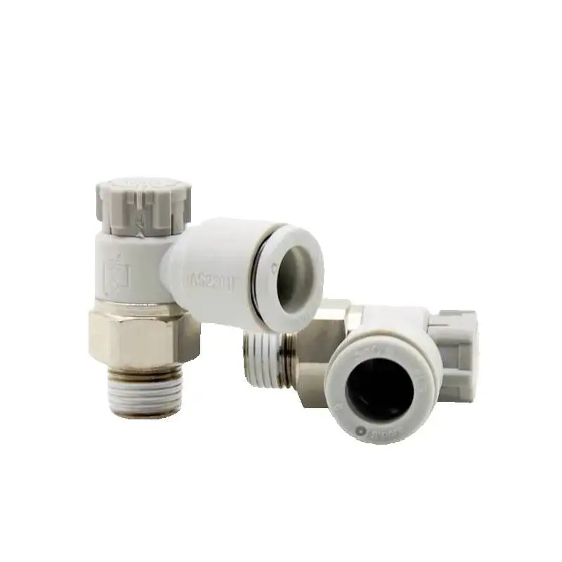 10Pc ORIGINAL Pneumatic Speed Control Throttle Valve ConnectorAS1201F-M5-04A  AS1201F-M5-06A  AS1201F-M5-08A  AS1201F-M3-04A