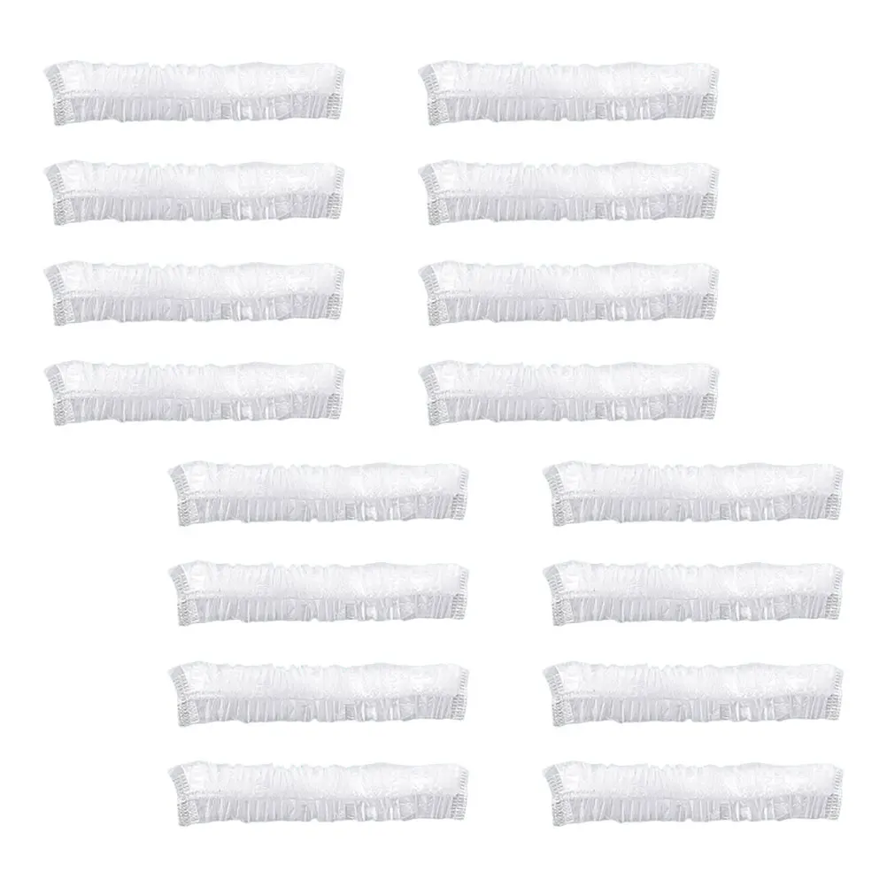 100 قطعة من أغطية الأطباق البلاستيكية أغطية تخزين المواد الغذائية المرنة حفظ الطازجة لقايا المطبخ الخبز غطاء وعاء بلاستيكي للخبز