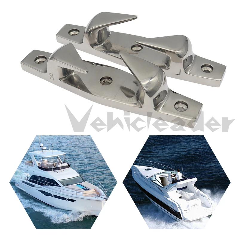 

4.6/5.9inch Anchoring Mooring Cleats Left Right Stainless Steel Fairlead Angled Bow Chocks Yacht Deck Dock Mooring Rope Cleat
