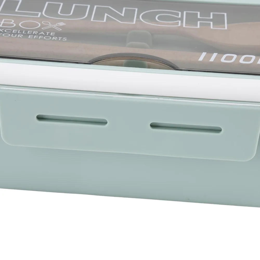 2PCS Practical 2 Compartment Insulated Lunch Box 1.1L Bento Lunch Box Leakproof Lunch Box For Office