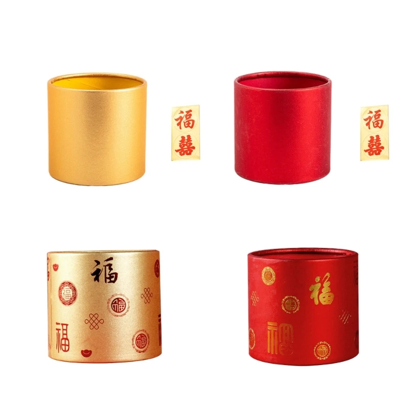 

Chinese Fu Character Flower Box Red Round Flowers Arrangement Container for New Year Spring Festival Party Background