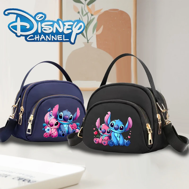 Disney Stitch Shoulder Bag for Women Stich Fashion Handbags Multifunction Zipper Purse Cartoon Sual Hobos Small Crossbody Bags