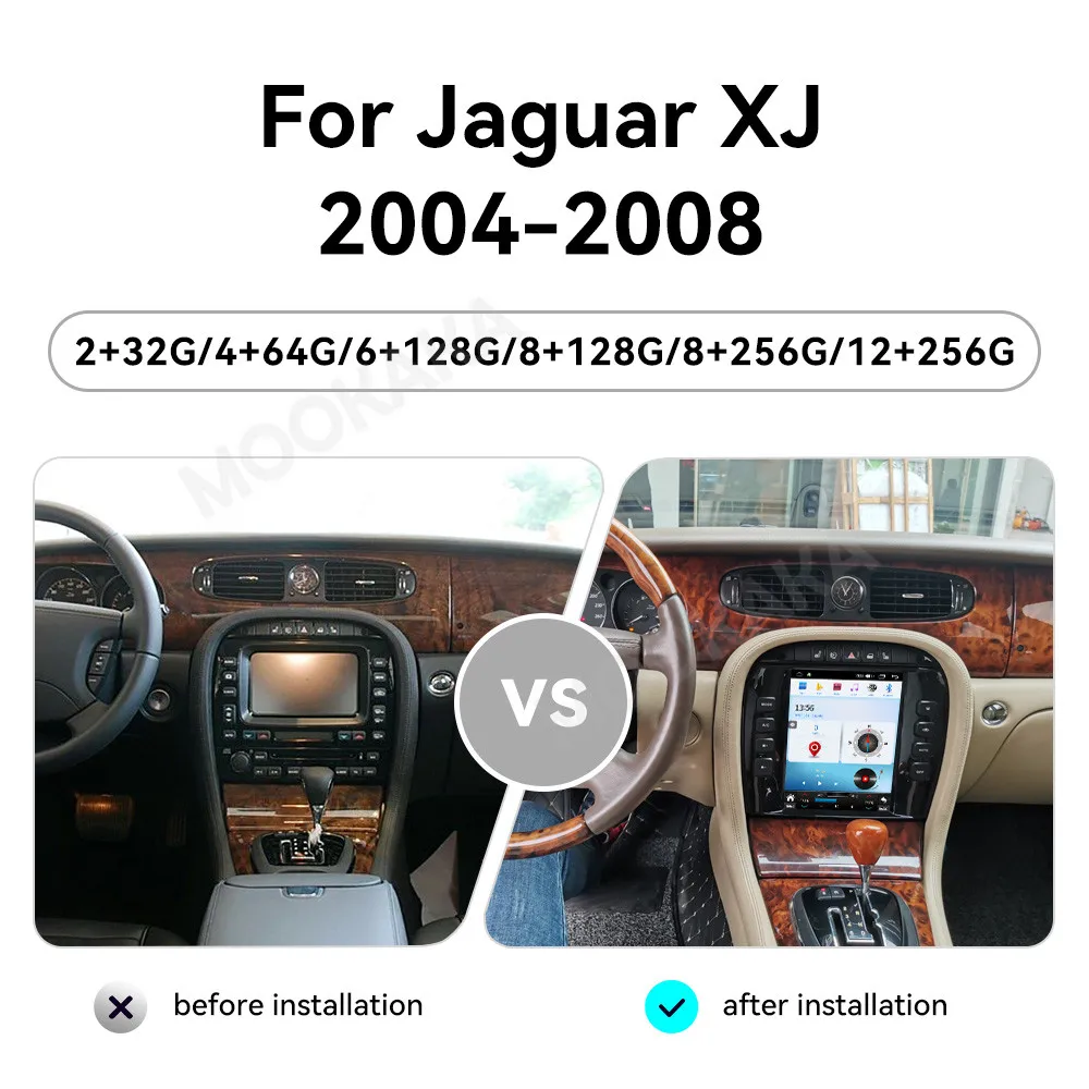 For Jaguar XJ XJL 2004 - 2008 Car Radio Multimedia Player Wireless Carplay Android Auto Autoradio Stereo GPS Navi Head Unit WiFi view 2