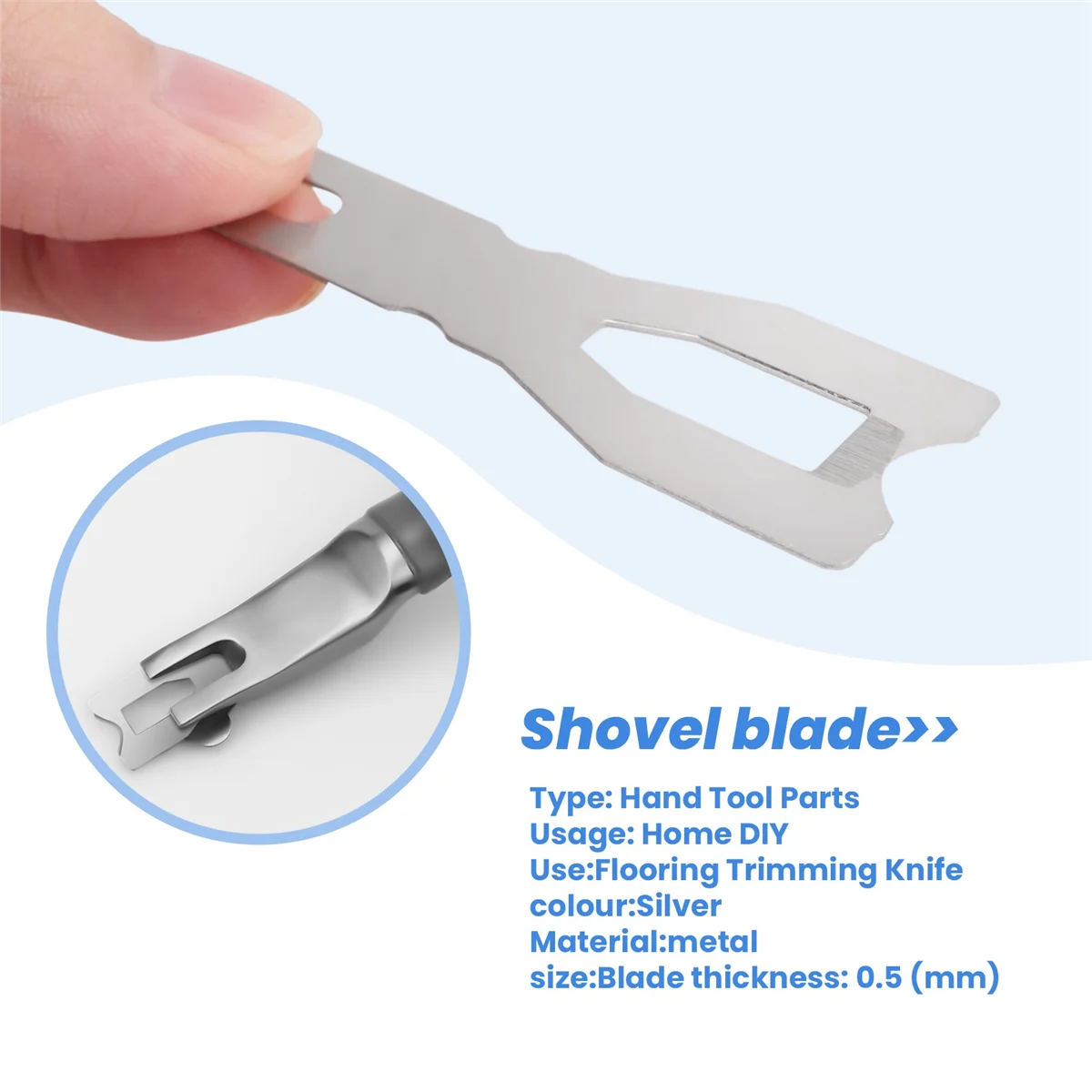 AT77 20Pcs Blades for Vinyl Flooring Trimming Skiving Knife Shovel Blade