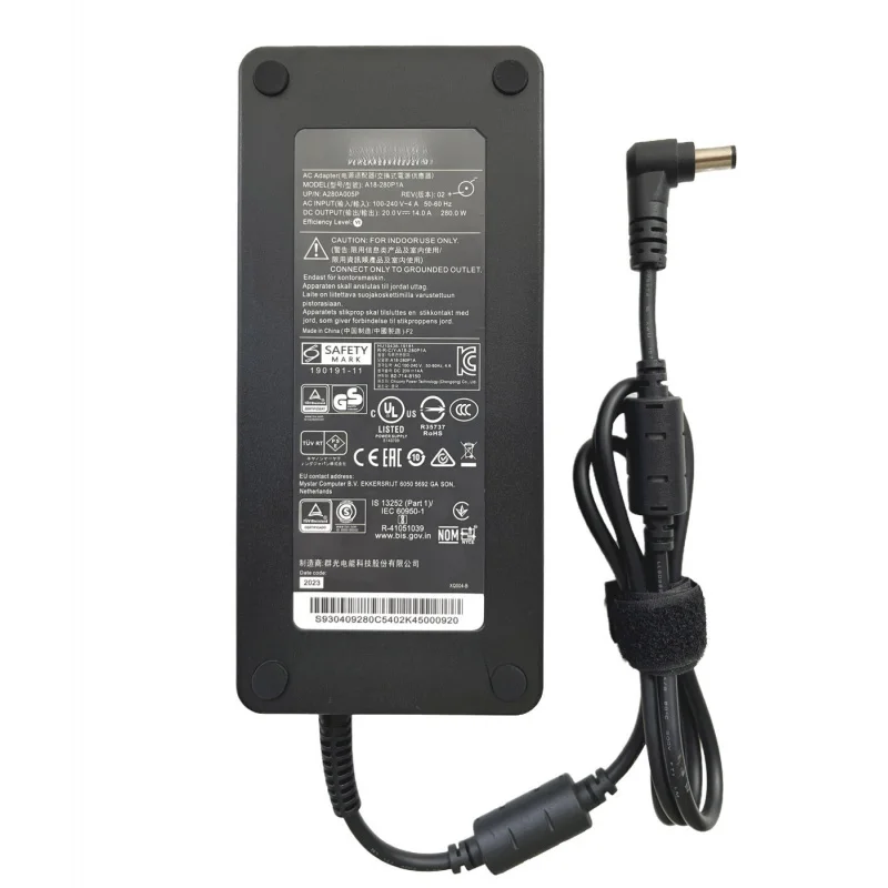 LL Chicony 20V 14A 280W AC Adapter Charger For MSI GE75 GE65 Raider Power Supply