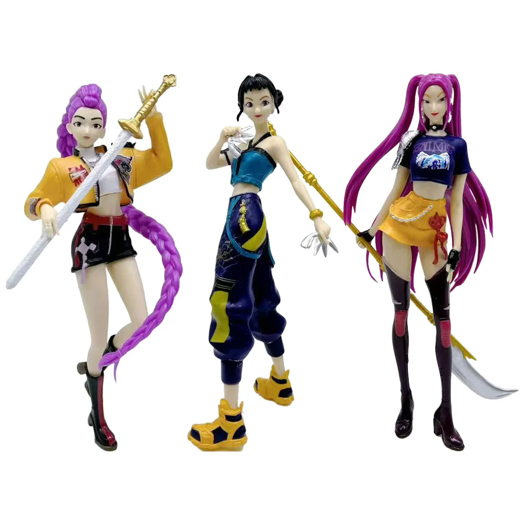 22cm anime kpop demônio caçador estátua brinquedo boneca rumi zoey figura de ação pvc modelo desktop ornamento brinquedo fãs presente aniversário