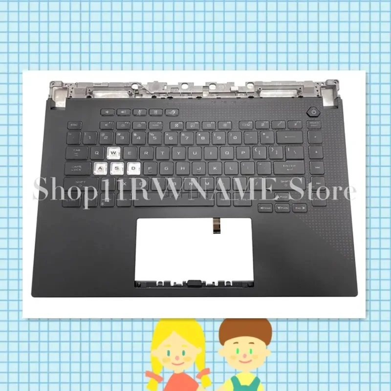 95%New FOR ROG Strix G15 G513 G513QR G513IE Palmrest Upper Case w/ Backlit Keyboard Black