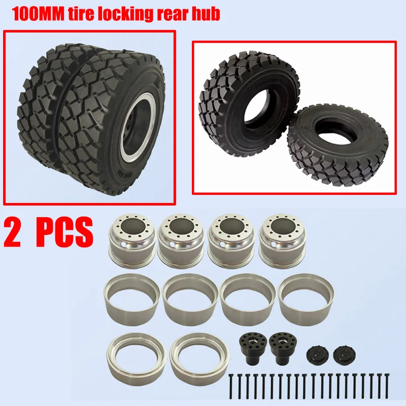 

Metal Tire Lock Rear Hub Beadlock Wheel Rim for 1/14 Tamiya RC Truck Trailer Tipper Scania Benz Actros Volvo MAN LESU Car Parts