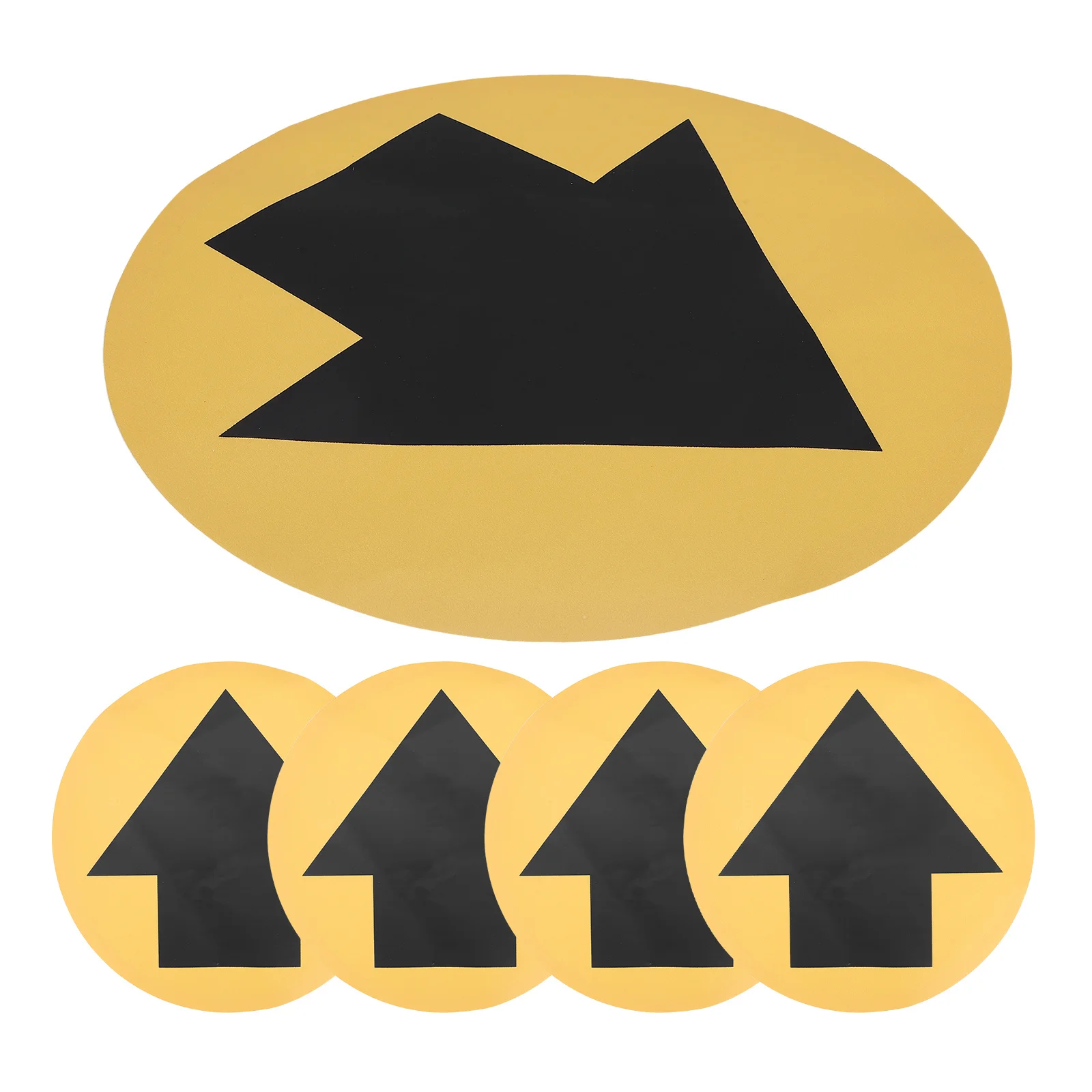 5-blad directionele vloersticker veiligheidswaarschuwingsstickers helder helder grafisch universele symbolen voor menigtecontrole in ziekenhuizen