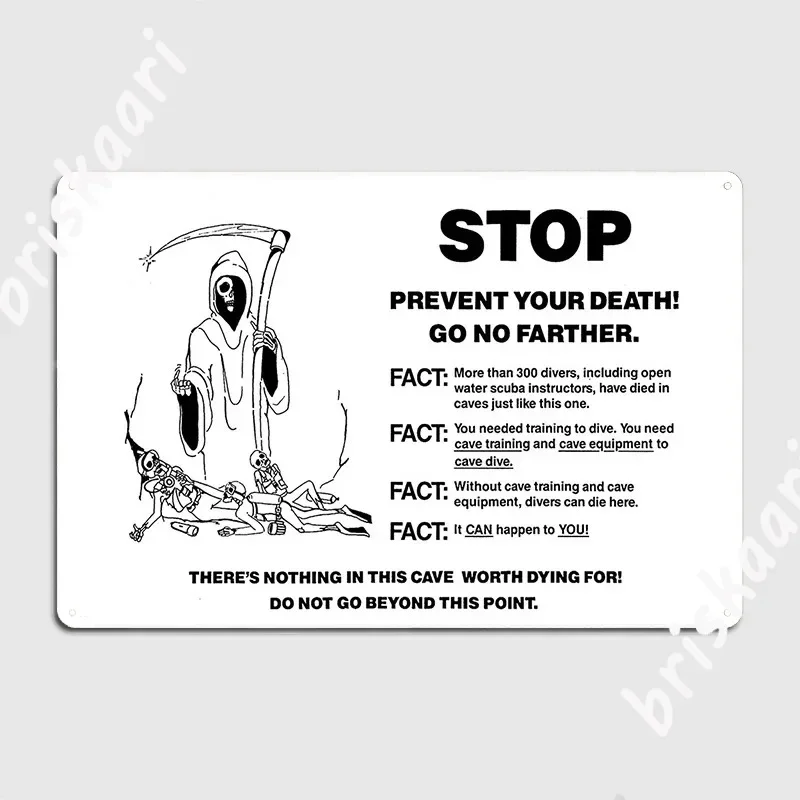 Prevent Your Death Go No Farther Metal Sign Create Living Room Poster Pub Tin Sign Poster