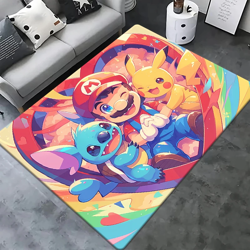 MINISO Super Mario HD Printing Carpet.Living Room,Bedroom,Decoration,Picnic,Camp,Kitchen,Crawling Mat.bathroom Door Rug