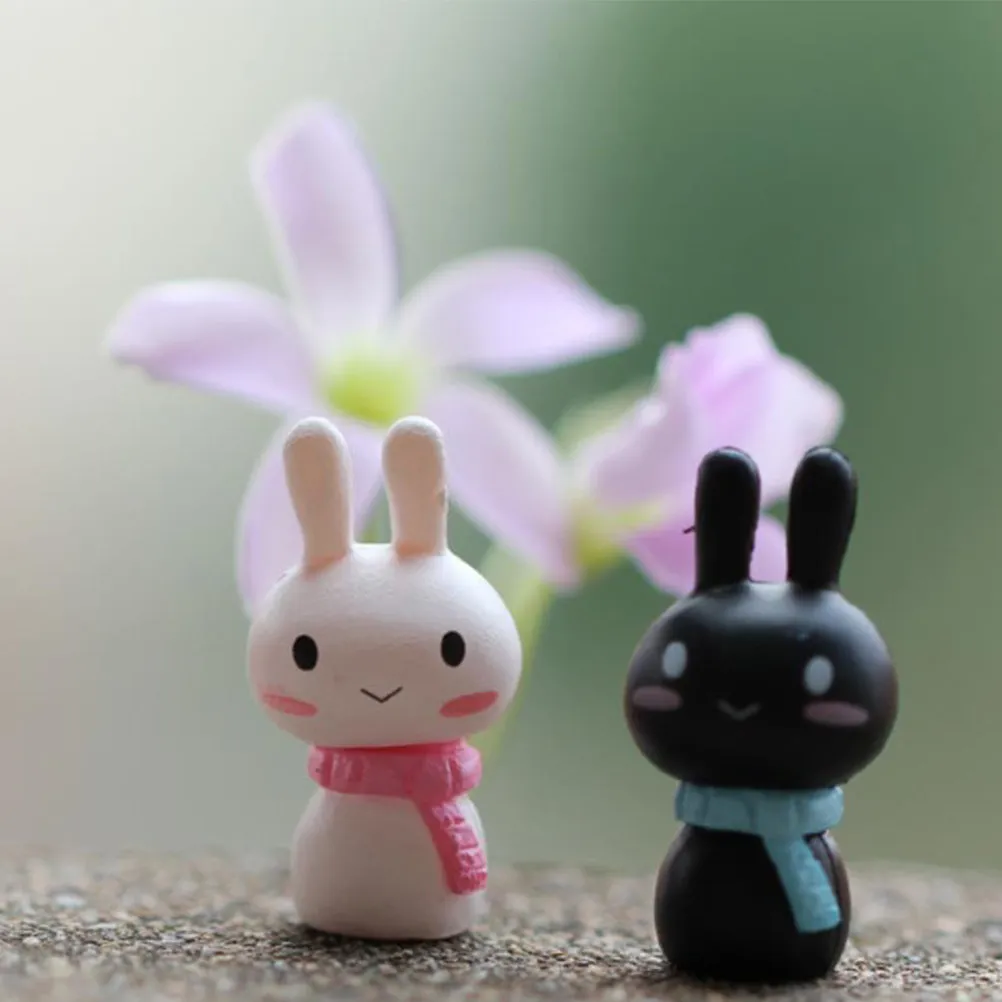 10pcs for Home Garden Party Resin Garden Decor Mini Rabbit nament Craft Rabbit nament Succulent Plants Decor