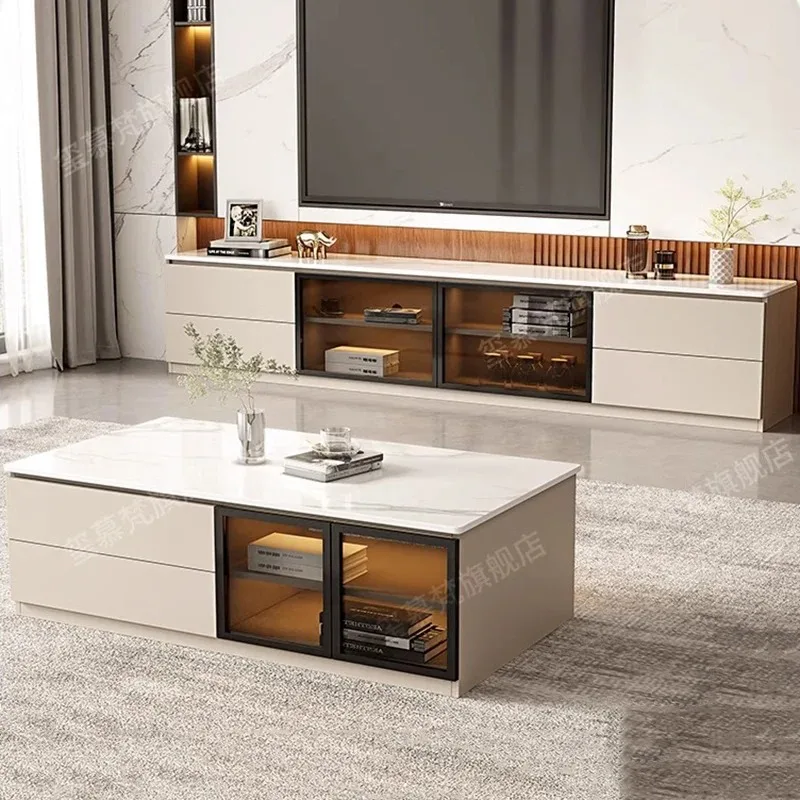 Living Room Drawers Tv Stands Mobile Modern Cabinets Luxury Shelf Designer Large Size Tv Table Storage Muebles Home Decoration