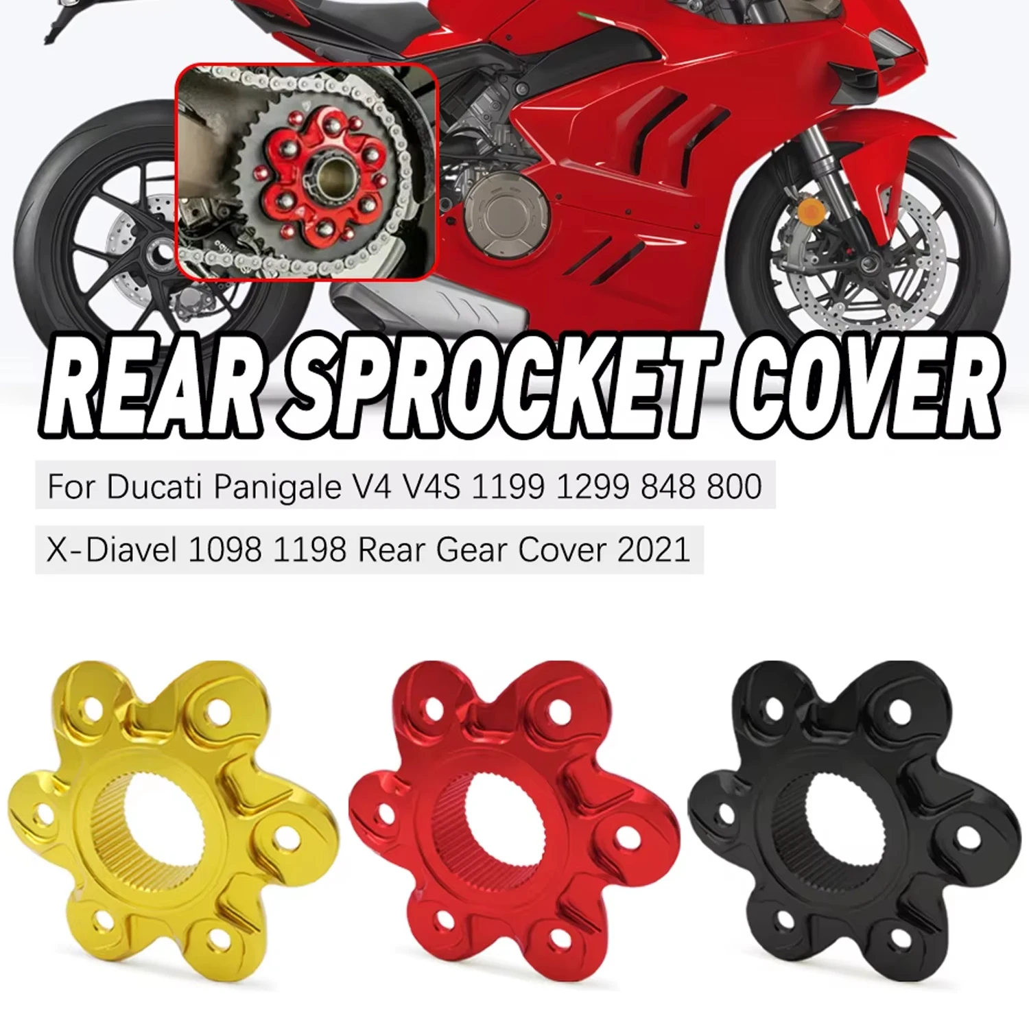 

Крышка фланца задней звездочки для мотоциклов Ducati DIAVEL, SUPERBIKE 939, 1098, 1199, 1299, Monster 1200 R/S, Multistrada 1260 – Запчасти для мотоциклов