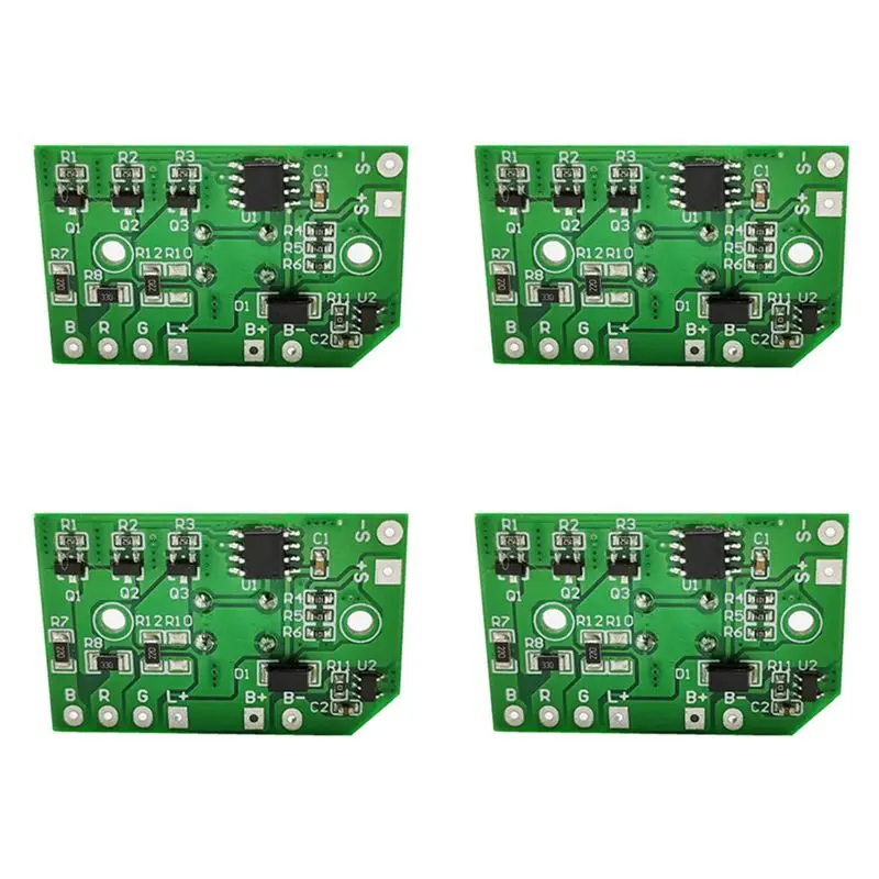 BHBD-4X Solar Light Circuit Board 3.7V Switch Solar Lawn Lamp Controller Lithium Battery RGB Changing
