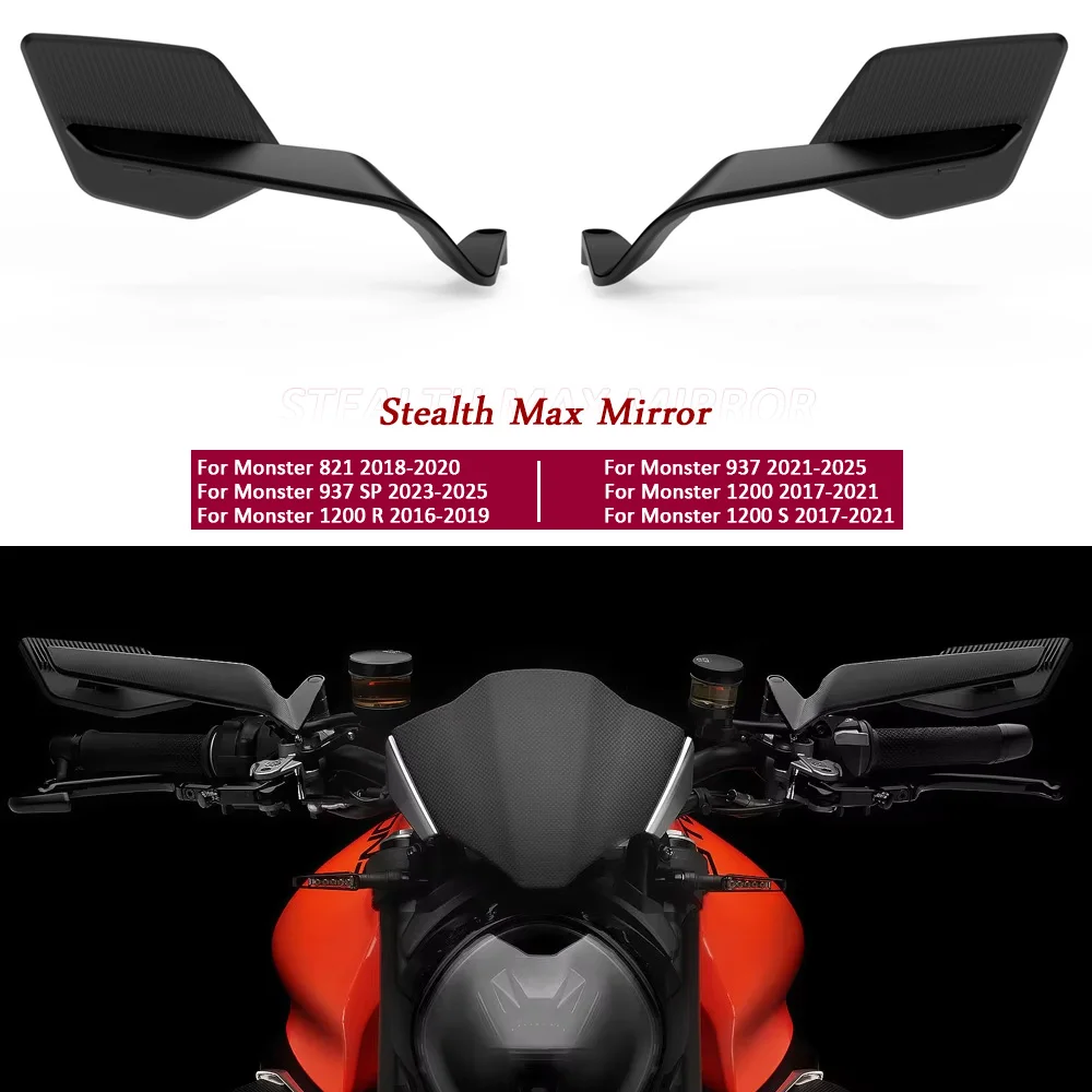 Per Ducati Monster 821 937 SP Nuova Moto Specchi Retrovisori Specchio In Alluminio Regolabile Accessori Monster 1200 R / S