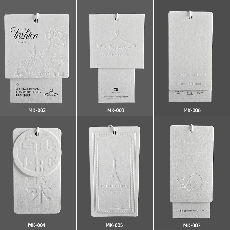 20 0piece.Custom logo embossed matte finishing hot stamping luxury hangtag clothing tags