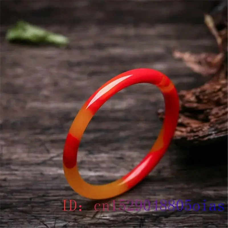 Colour Jade Bangle Bracelet Gifts Chinese Natural Charm Amulet Jadeite Carved Fashion Jewelry