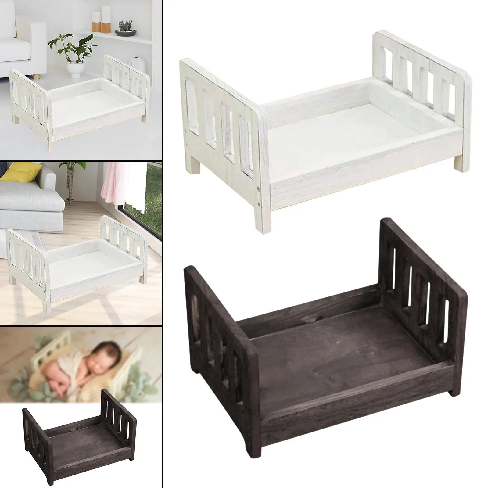 

Creative Posing Photography Wooden Bed Photography Props Detachable Accessories