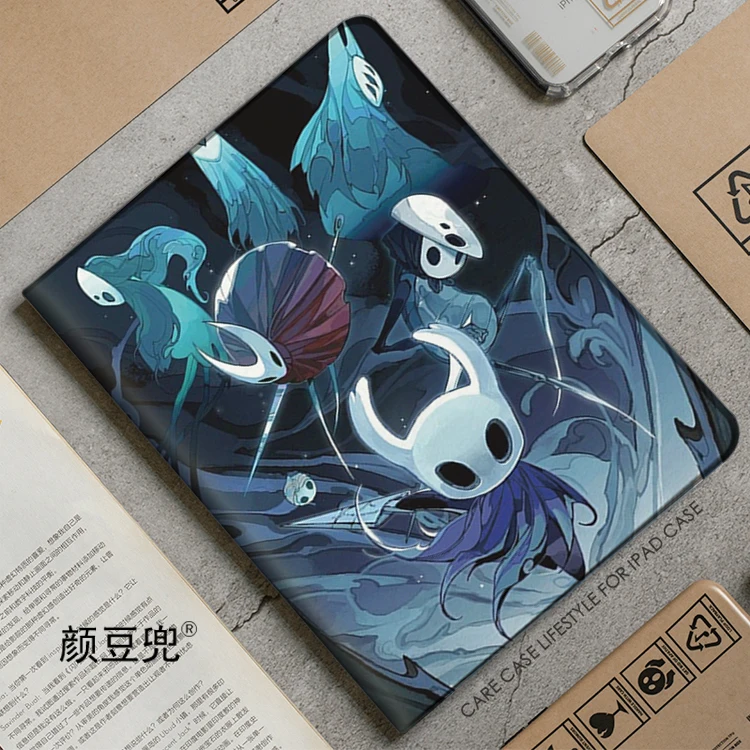 

Hollow Knight Anime Game For Samsung Galaxy Tab A7 Lite 8.7 2021 Case S9 FE Plus Tri-fold stand Cover Galaxy Tab S6 Lite S8 Plus