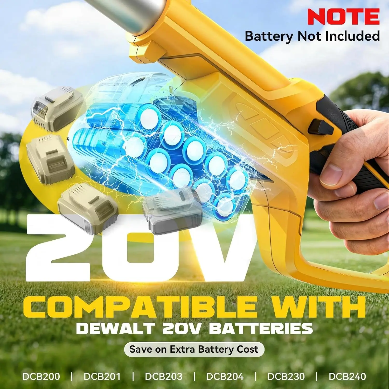 Pole Saw 20V 16FT Max Total Reach 8 Inch Detachable Tree Cutter Electric Chainsaw Trimmer 26ft s Cutting Speed Pruner Branch Pru