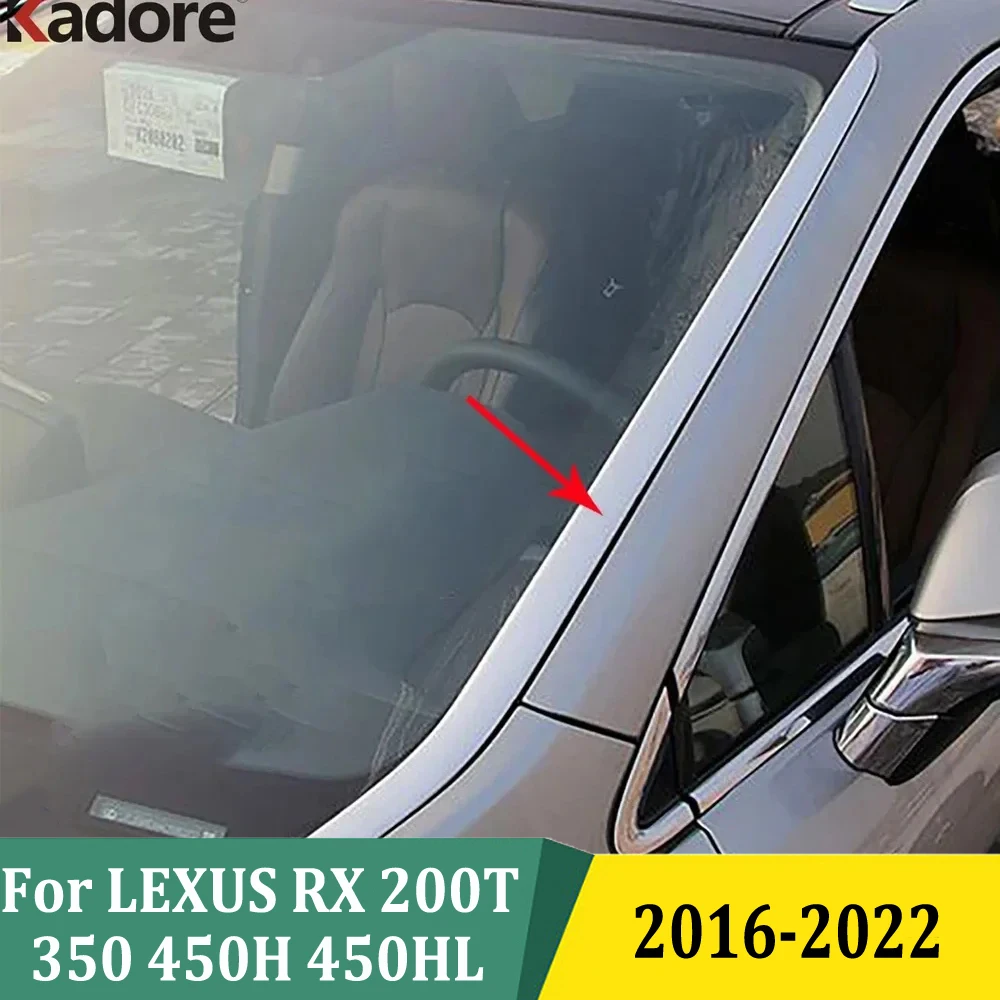 For LEXUS RX 200T 350 450H 450HL 2016-2019 2020 2021 2022 Front Window Decoration Trim Head Strip Car Sticker Styling